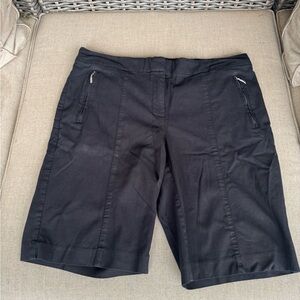 Izod Golf, Black, Women's Bermuda Shorts, Size 12